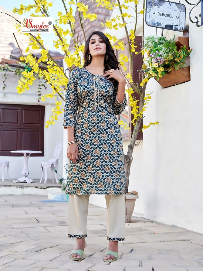 Smylee Silk Designer Printed Kurtis With Bottom Catalog